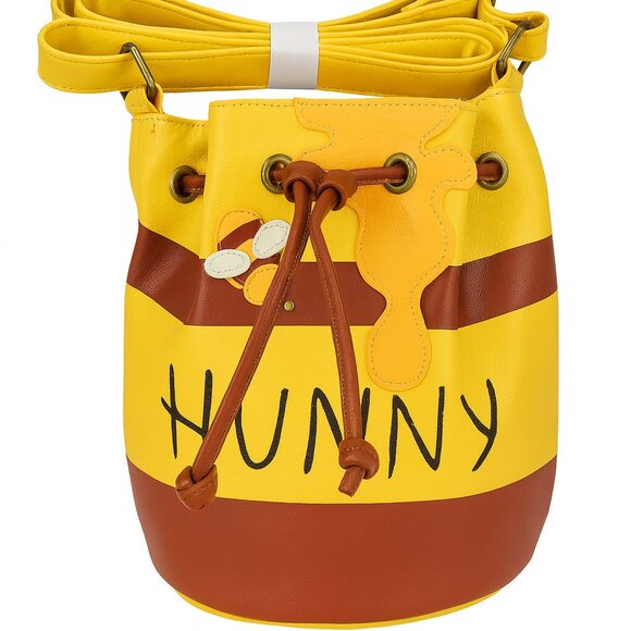 🍯 NWT Loungefly Winnie the Pooh Honey Pot Drawstring Crossbody Purse - Picture 1 of 8